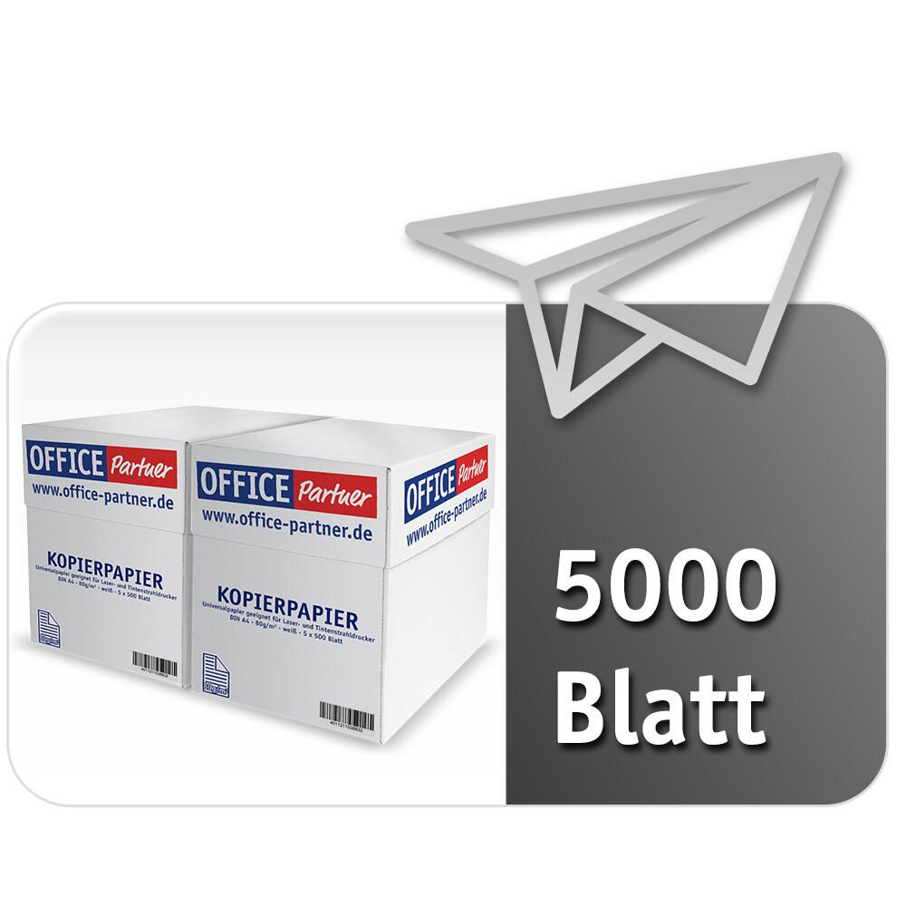 OFFICE Partner Premium Kopierpapier, weiß - DIN A4 80g/m² - 5.000 Blatt OFFICE Partner Premium Kopierpapier, weiß - DIN A4 80g/m² - 5.000 Blatt